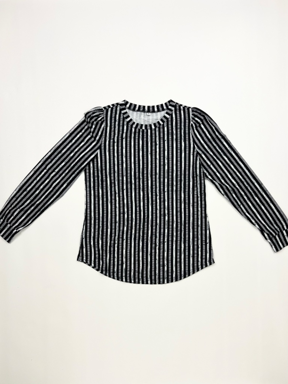 Womens Long Sleeve Shirts Tunic Tops Crewneck Blouses Print